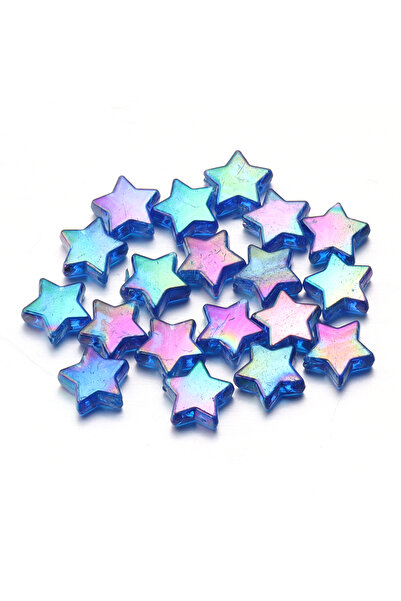 Choice13 11mm 100pcs Sapphire 100Pcs 11mm AB Color Five-pointed Star Beads Ac...