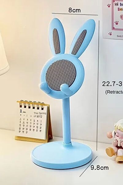 Nezih Case حامل قابل للتعديل للهواتف والأجهزة اللوحية مع شكل أرنب لطيف