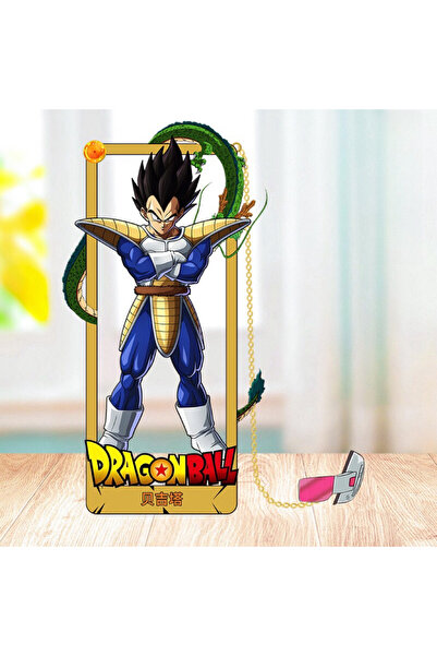 Choice4 فاصل كتب معدني من بانداي، بتصميم فيجيتا وغوكو من دراغون بول، مقاس 9 س...