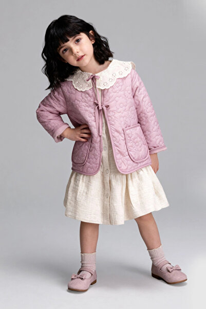 Kidmark Çocuk Modası Girl's Micro Jacket Muslin Dress