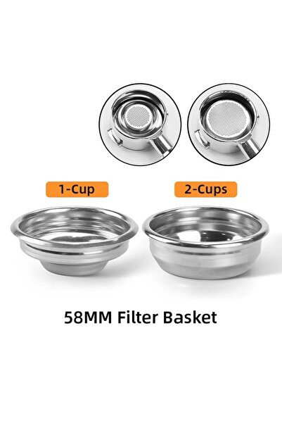 Choice1 Set of 2pcs A Coffee Filter Baskets 58mm Stainless Steel Fit For E61 ...