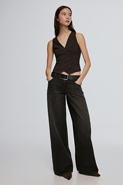 Bershka Çizgili yelek