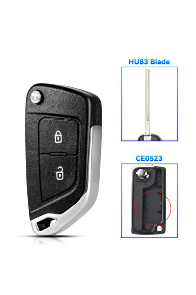 choice2 2B CE0523 HU83 KEYYOU لسيارات سيتروين C2 C4 C3 C5 C6 وبيجو 107 207 30...