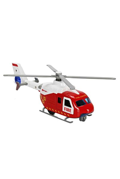 Sunman Çek Bırak Metal Helikopter 20 cm - Kırmızı