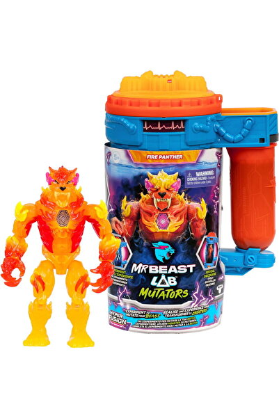 moose Toys MrBeast Lab Mutators S2 Mutation Chamber - Flame Panther, toy figure
