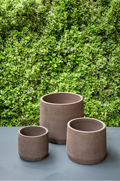 SAMART PEYZAJ Esben Doğal Toprak Saksı Ø22cm/H19cm Küçük Boy - Delikli,İç&Dış...