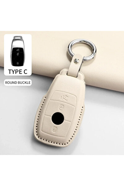 Choice1 Beige C1 Car Key Case Cover for Mercedes Benz A B C E G S Class GLS G...