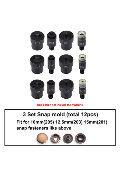 Choice6 أداة تركيب أزرار يدوية من WUTA، تتضمن قالب تثبيت B-12 قطعة، وأداة تثب...
