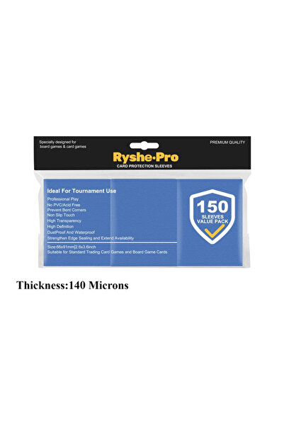 Choice3 150 قطعة زرقاء، 150 قطعة، أكمام بطاقات فاخرة مقاس 66*91 مم، متوافقة م...