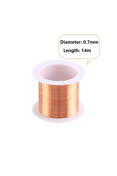 choice2 لفة واحدة من سلك مغناطيسي مطلي بالمينا، 0.7 مم × 14 م، 0.1-1.5 مم، مق...