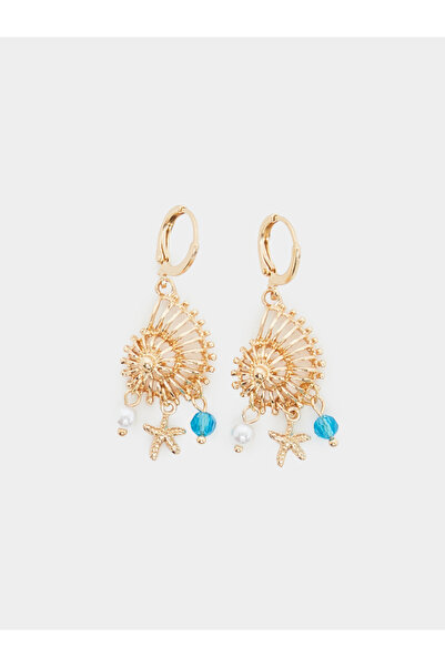 Styli Gold Seashell Dangle Earrings