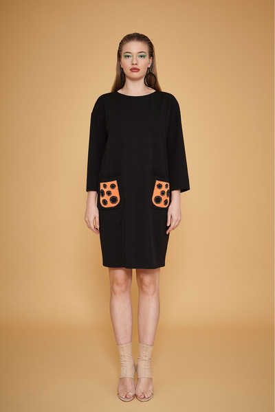 VERDA Stone Printed Pocketed Dress