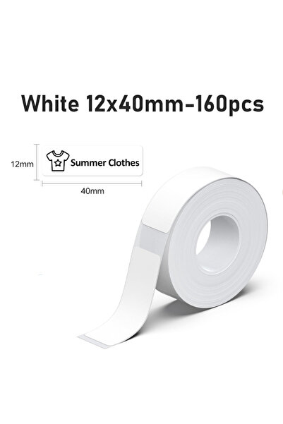 choice2 ملصقات ماركلايف P15 بيضاء مقاس 12 × 40 مم، شريط لاصق حراري للطابعات ح...