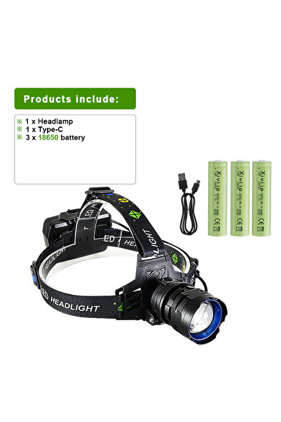 Choice1 بطارية 18650 جديدة، مصباح أمامي LED عالي الطاقة بقوة 998000000 لومن، ...