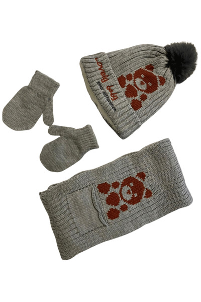 LİNOTTİ 1-3 Years Old Boys' Beanie Hat, Scarf and Glove Set – Fleece Lined In...
