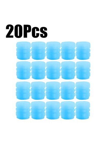 Choice3 20 قطعة من أغطية صمامات بريستا المضيئة باللون الأزرق، مقاومة للغبار و...