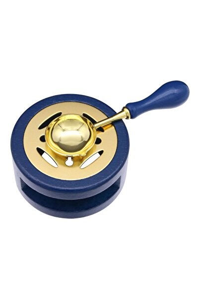 choice2 طقم تدفئة أختام الشمع من ديب بلو، فرن خشبي لأختام الشمع مع ملعقة إذاب...