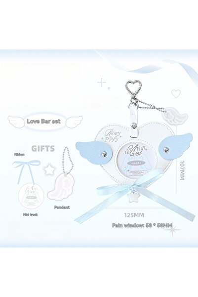 Choice1 مجموعة زينة على شكل قلب أبيض، قطعة واحدة، مجموعة حماية بطاقة الحرم ال...