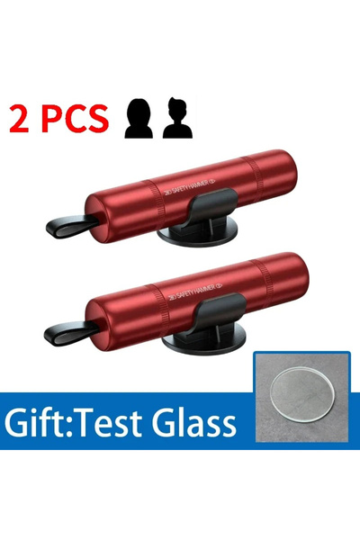 Choice6 2xRed and Test Glass 1/2/4Pcs Car Safety Hammer Emergency Glass Break...