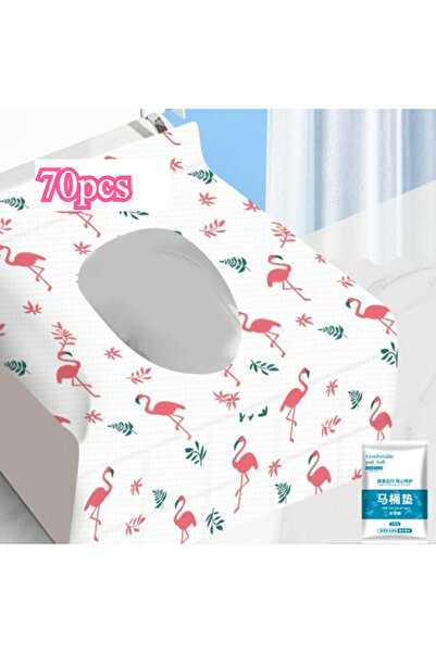 Choice6 70 غطاء مقعد مرحاض للاستخدام مرة واحدة بتصميم فلامنجو، 10/40/70 غطاء،...