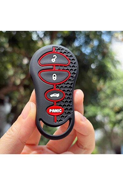 choice2 سلسلة مفاتيح سوداء بأربعة أزرار، قطعة واحدة، لحماية سيارات كرايسلر 30...