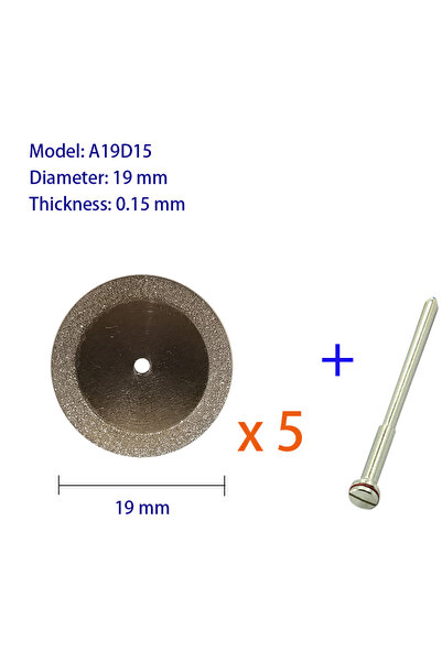 Choice3 A19D15 0.15mm Thickness Dental Diamond Disc Diagonal Serrated Disc Di...