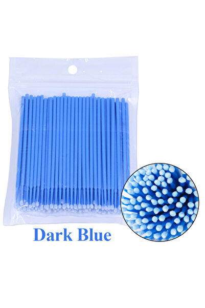 Choice15 dark blue 100Pcs Eyelash Cleaning Brush Lash Extension Micro Cotton ...