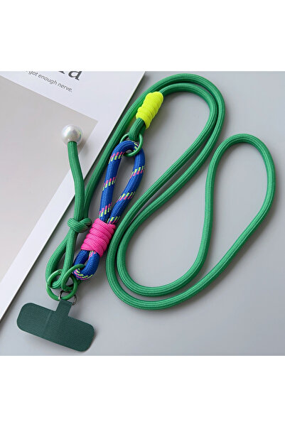 Choice4 حبل تعليق للهاتف المحمول بسيط ثنائي الاستخدام مصنوع من البوليستر/النا...