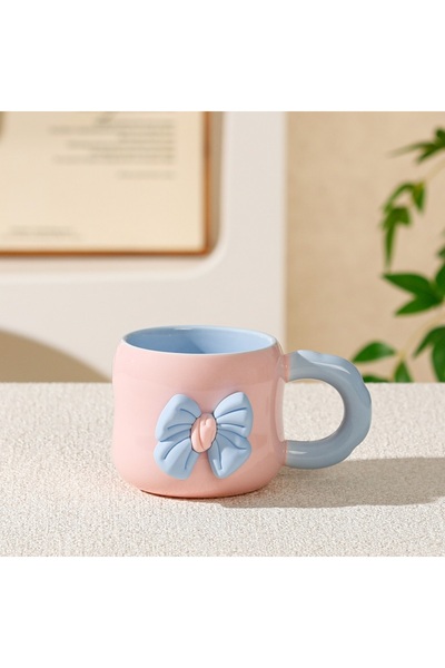 Livava Ceramic Mug with Ribbon Design, Stylish Design, Gift Boxed, Coffee & T...