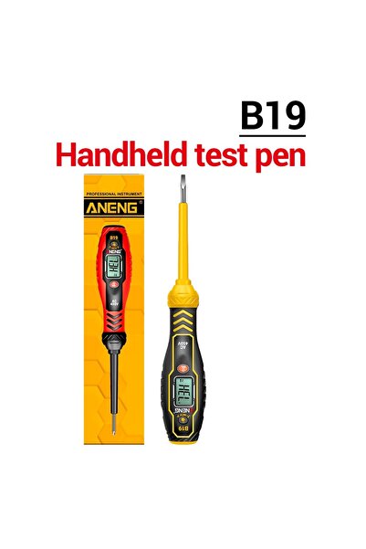 choice2 قلم قياس رقمي ذكي ذو رأس مسطح أصفر اللون، طراز B19، كاشف جهد كهربائي ...