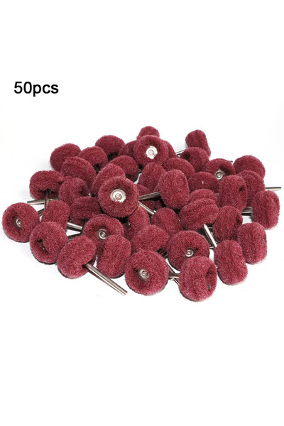 Choice1 2.35 50 قطعة أحمر حامل تلميع الأسنان 50 قطعة رأس طحن كهربائي فرشاة كه...