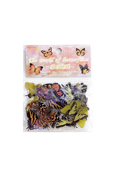 choice2 D Journamm 40pcs/pack Butterfly Series Stickers Art Collage Junk Jour...