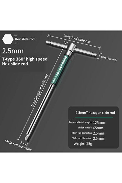 Choice1 2.5mm T/L Torx Screwdriver T-Type Allen Hex Wrench 2/2.5/3/3.5/4/4.5/...