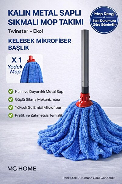 VENON Yedekli 💛3.lü Mop Sap Seti 💛Kalın Metal Saplı 💛Ekol-Twinstar 💛Mikro...