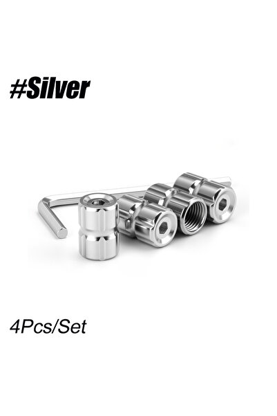 Choice silver 4pcs Car Tire Valve Stems Caps, Anti-Theft Auto Wheel Valve Ste...