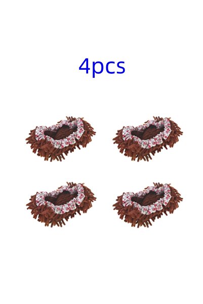 Choice17 شوكولاتة - 4 قطع 4/3/2/1 قطعة شباشب متعددة الوظائف لتنظيف غبار الأرض...