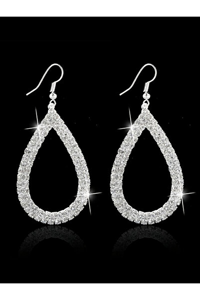 Take Two By Styli Teardrop Rhinestone Earrings