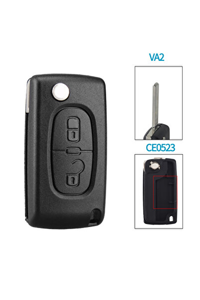 Choice7 غطاء مفتاح سيارة KEYYOU قطعة واحدة، متوافق مع بيجو 306 و407 و807، قاب...