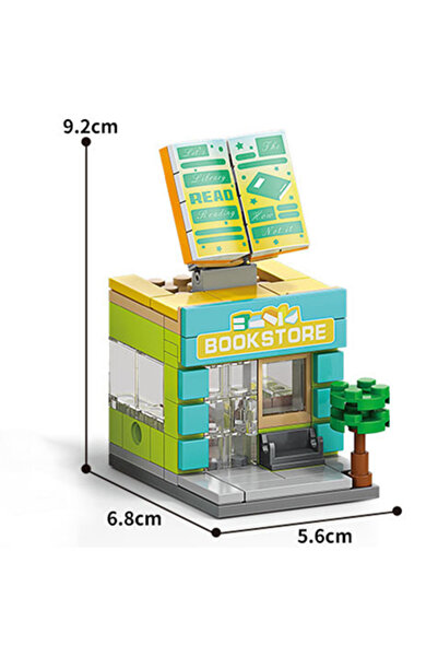 Choice1 8974-8 16 نمط عرض شارع مصغر مقهى بيانو قاعة ألعاب فاكهة مكتبة مبنى كت...