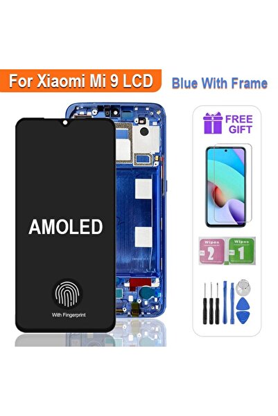 Choice7 AMOLED Blue Frame 6.39" Super AMOLED Display For Mi 9 LCD Touch Scree...