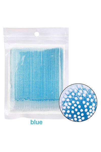 Choice7 glitter blue 100Pcs Eyelash Cleaning Brush Lash Extension Micro Cotto...