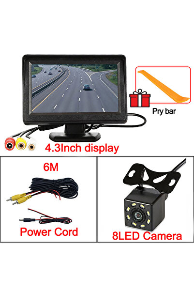 Choice3 كاميرا X117-8LED بشاشة عرض خلفية مقاس 4.3 بوصة، كاميرا للرؤية الخلفية...
