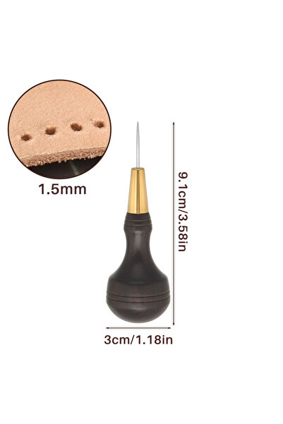 Choice13 13 مثقب خياطة جلد من إيمازي بمقبض خشبي، أداة ثقب، أداة إصلاح الأحذية