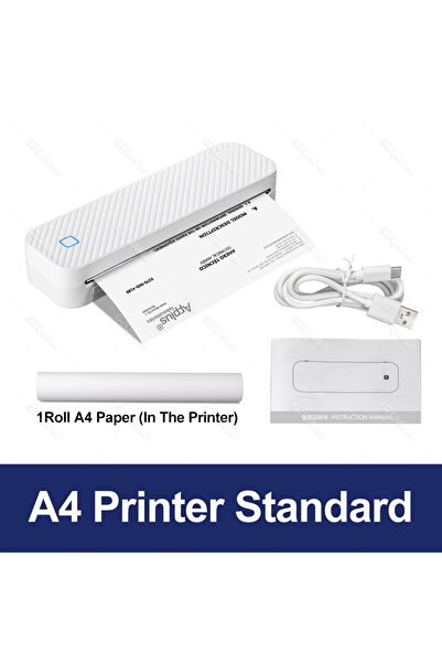 Choice4 طابعة A4 محمولة بدون حبر، طابعة حراري A4، بلوتوث، طابعة PDF، إكسل، وو...