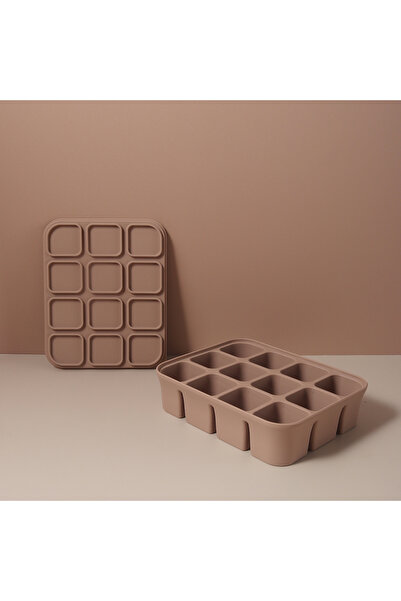 choice2 12 grid taupe 12 grid Food-Grade Silicone Baby Food Freezer Tray - Ea...