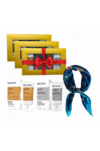 Revox 3 x Elysa Set – Hyaluronic Acid Serum 3% 30ml, SPF50 Cream 30ml, Blue S...