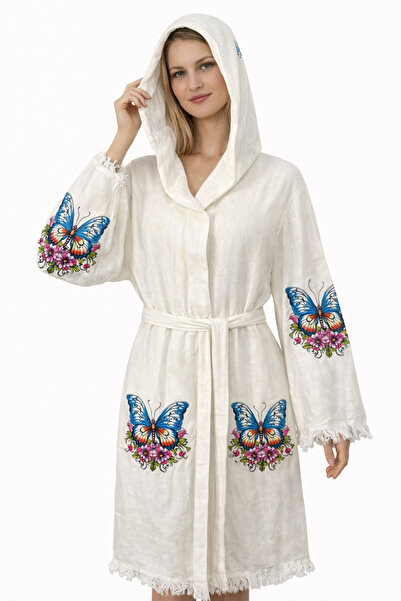 EMİLLİE 100% Cotton Muslin Bathrobe Butterfly – Breathable, Ultra Light, Quic...