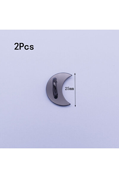 Choice1 Black Moon 2Pcs Metal DIY Phone Case Accessories Adhesive Pendant But...