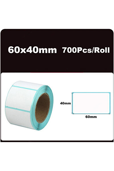 Choice1 لفة واحدة - 60 × 40 مم، ملصقات حراري بيضاء فارغة حراري ، 20/30/40/50 ...