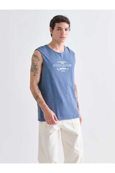 LC Waikiki Tricou fără mâneci pentru bărbați, din bumbac pieptănat, imprimat,...